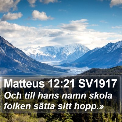 Matteus 12:21 SV1917 Bible Verse Image