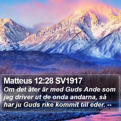 Matteus 12:28 SV1917 Bible Verse Image
