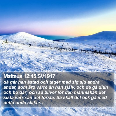 Matteus 12:45 SV1917 Bible Verse Image