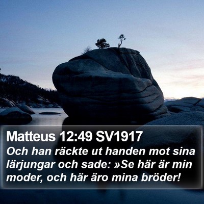 Matteus 12:49 SV1917 Bible Verse Image