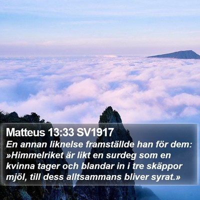 Matteus 13:33 SV1917 Bible Verse Image