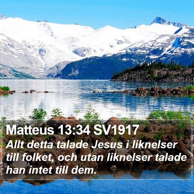 Matteus 13:34 SV1917 Bible Verse Image