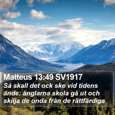 Matteus 13:49 SV1917 Bible Verse Image