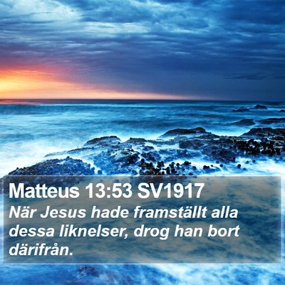 Matteus 13:53 SV1917 Bible Verse Image