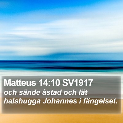 Matteus 14:10 SV1917 Bible Verse Image