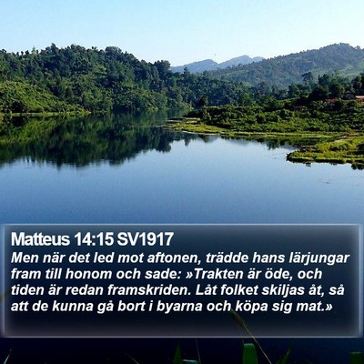 Matteus 14:15 SV1917 Bible Verse Image
