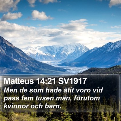 Matteus 14:21 SV1917 Bible Verse Image