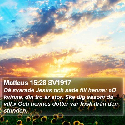 Matteus 15:28 SV1917 Bible Verse Image