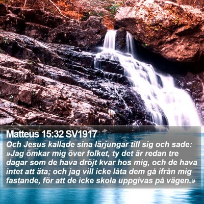Matteus 15:32 SV1917 Bible Verse Image