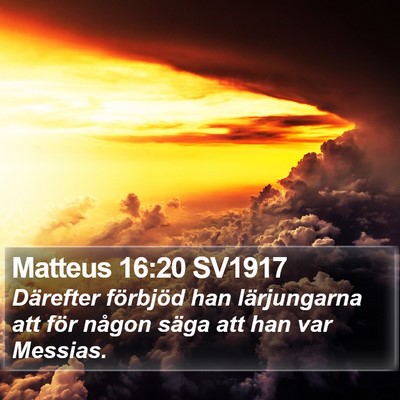Matteus 16:20 SV1917 Bible Verse Image