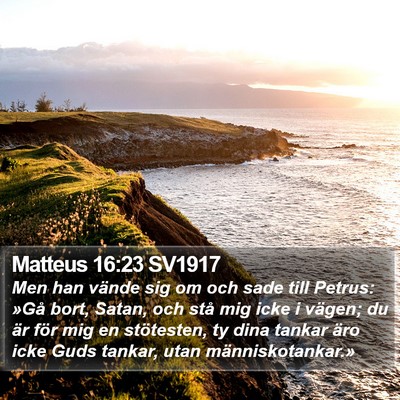 Matteus 16:23 SV1917 Bible Verse Image