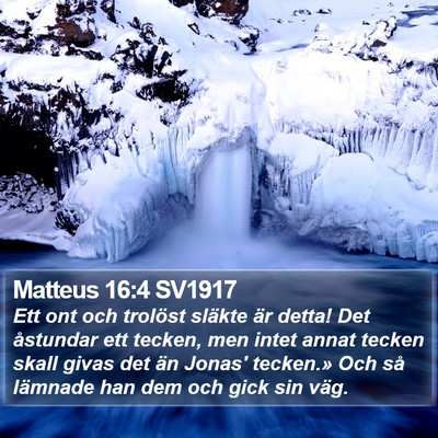 Matteus 16:4 SV1917 Bible Verse Image
