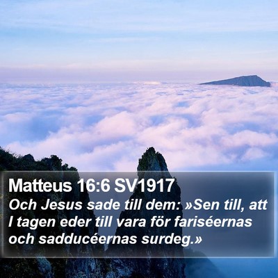Matteus 16:6 SV1917 Bible Verse Image