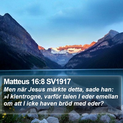 Matteus 16:8 SV1917 Bible Verse Image