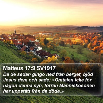 Matteus 17:9 SV1917 Bible Verse Image