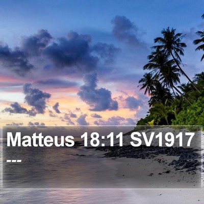 Matteus 18:11 SV1917 Bible Verse Image
