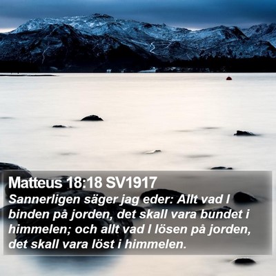 Matteus 18:18 SV1917 Bible Verse Image