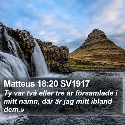 Matteus 18:20 SV1917 Bible Verse Image