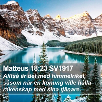 Matteus 18:23 SV1917 Bible Verse Image