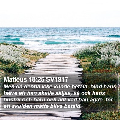 Matteus 18:25 SV1917 Bible Verse Image