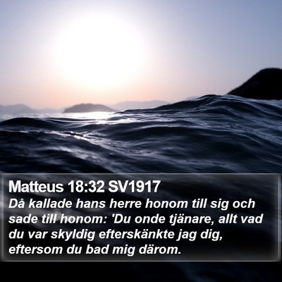Matteus 18:32 SV1917 Bible Verse Image