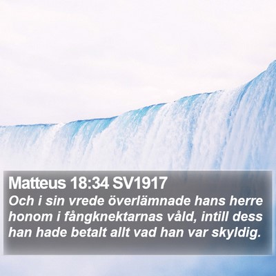 Matteus 18:34 SV1917 Bible Verse Image