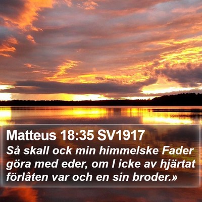 Matteus 18:35 SV1917 Bible Verse Image