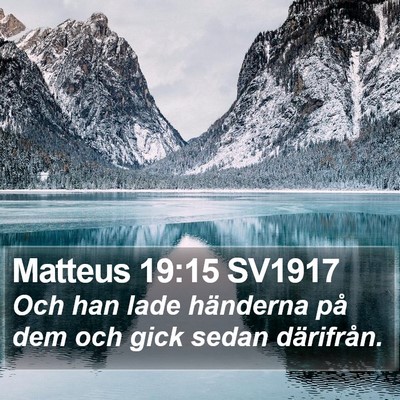 Matteus 19:15 SV1917 Bible Verse Image