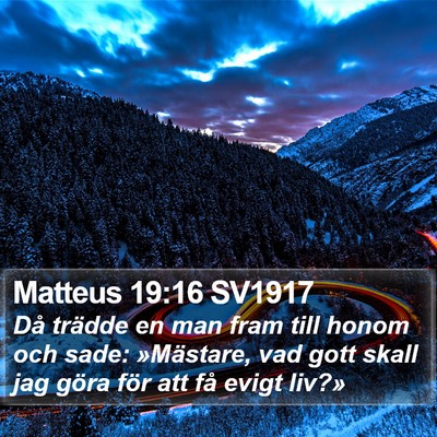 Matteus 19:16 SV1917 Bible Verse Image