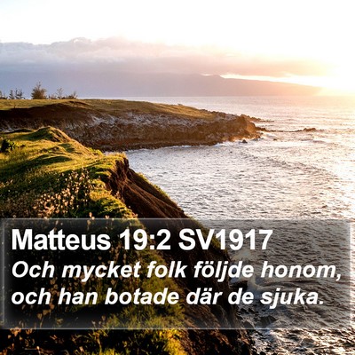 Matteus 19:2 SV1917 Bible Verse Image