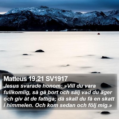 Matteus 19:21 SV1917 Bible Verse Image