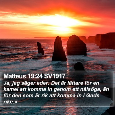 Matteus 19:24 SV1917 Bible Verse Image