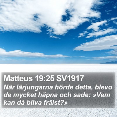 Matteus 19:25 SV1917 Bible Verse Image