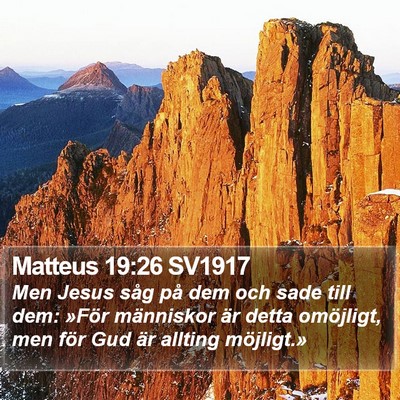 Matteus 19:26 SV1917 Bible Verse Image