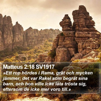 Matteus 2:18 SV1917 Bible Verse Image