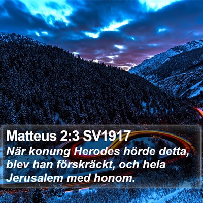 Matteus 2:3 SV1917 Bible Verse Image