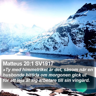Matteus 20:1 SV1917 Bible Verse Image