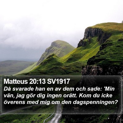 Matteus 20:13 SV1917 Bible Verse Image