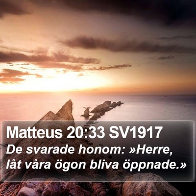 Matteus 20:33 SV1917 Bible Verse Image