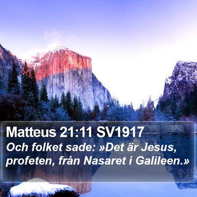 Matteus 21:11 SV1917 Bible Verse Image