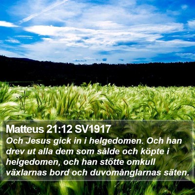Matteus 21:12 SV1917 Bible Verse Image