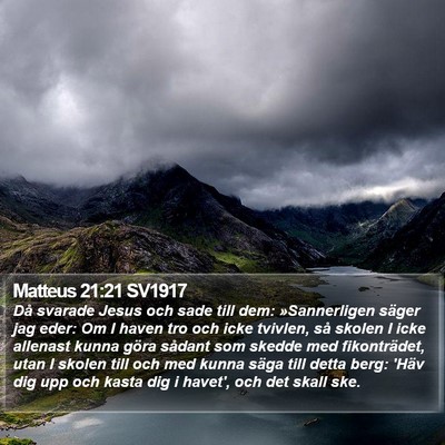 Matteus 21:21 SV1917 Bible Verse Image