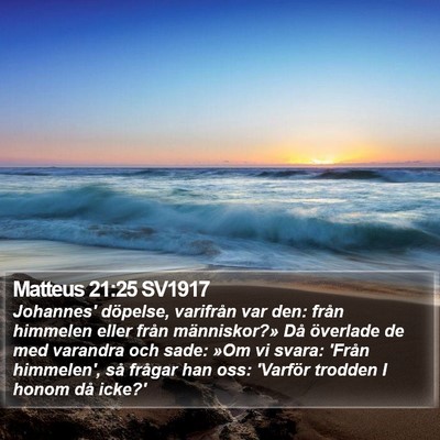 Matteus 21:25 SV1917 Bible Verse Image