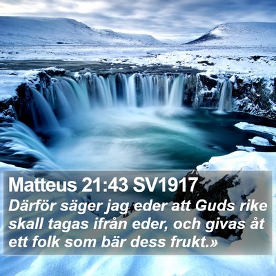 Matteus 21:43 SV1917 Bible Verse Image