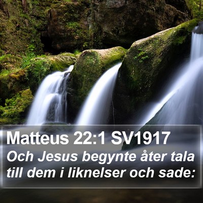 Matteus 22:1 SV1917 Bible Verse Image