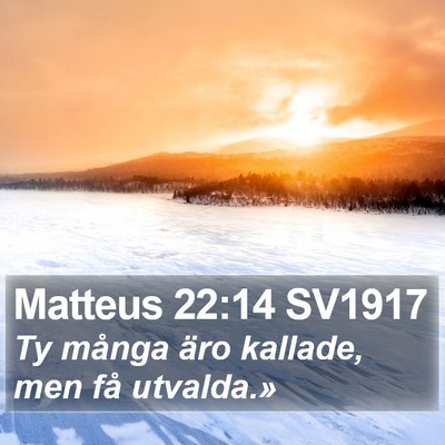 Matteus 22:14 SV1917 Bible Verse Image