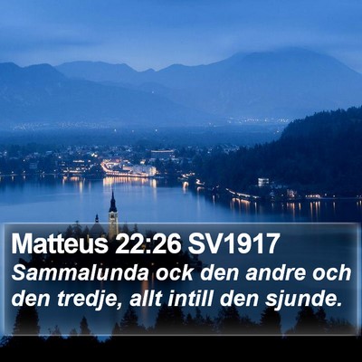 Matteus 22:26 SV1917 Bible Verse Image