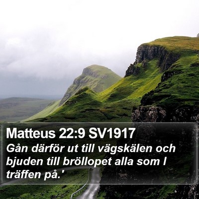 Matteus 22:9 SV1917 Bible Verse Image