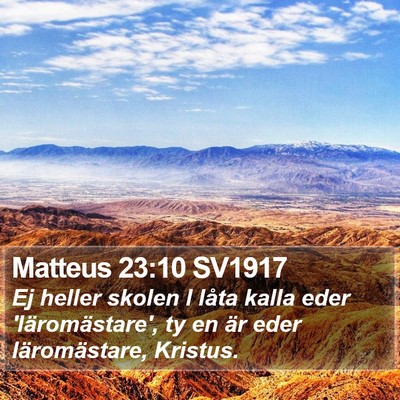 Matteus 23:10 SV1917 Bible Verse Image