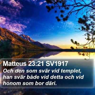 Matteus 23:21 SV1917 Bible Verse Image